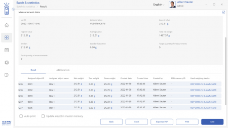 KERN EasyTouch SET-16 Batch and Statistics imagine principala [4]