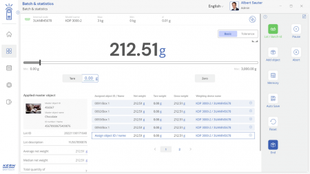 KERN EasyTouch SET-16 Batch and Statistics imagine principala [2]