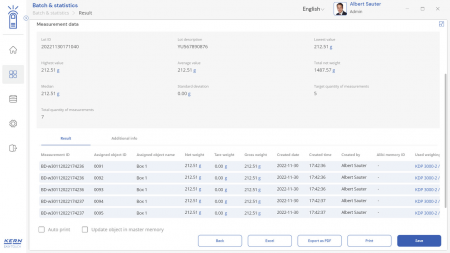 KERN EasyTouch SET-16 Batch and Statistics imagine principala [3]