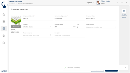 KERN EasyTouch SET-18 Container Master - Software - KERN Software [6]