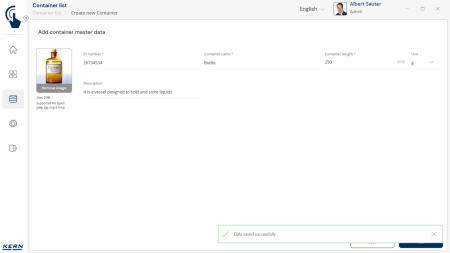 KERN EasyTouch SET-18 Container Master - Software - KERN Software [3]