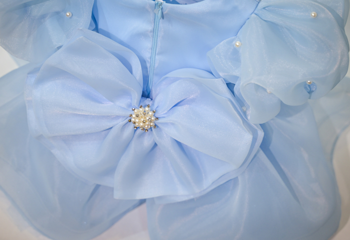 Rochie botez Olga bleo din organza [4]