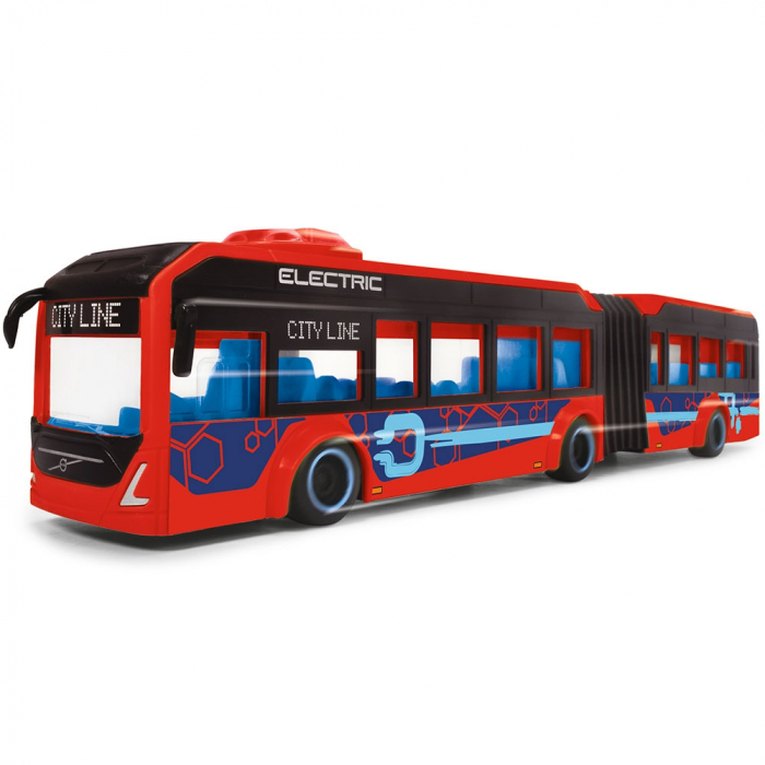 Autobuz Dickie Toys Volvo City Bus 40 cm rosu [5]