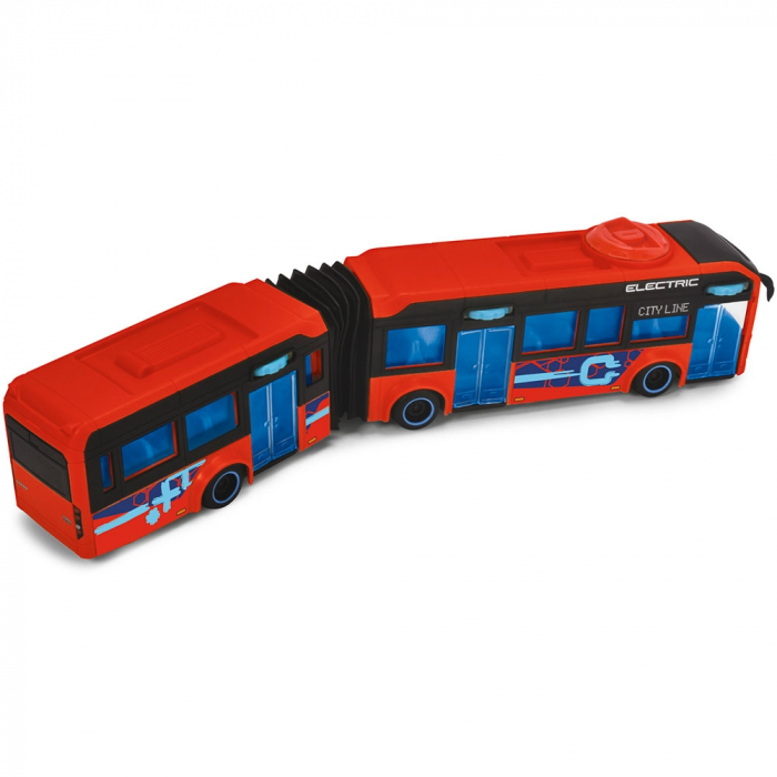 Autobuz Dickie Toys Volvo City Bus 40 cm rosu [7]