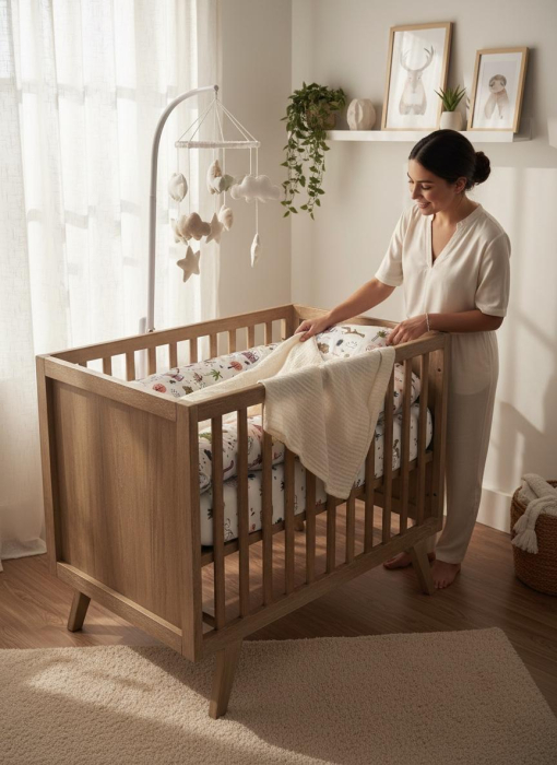 Baby Nest Reversibil Dino Mint cu Pernă pentru Bebeluși [3]