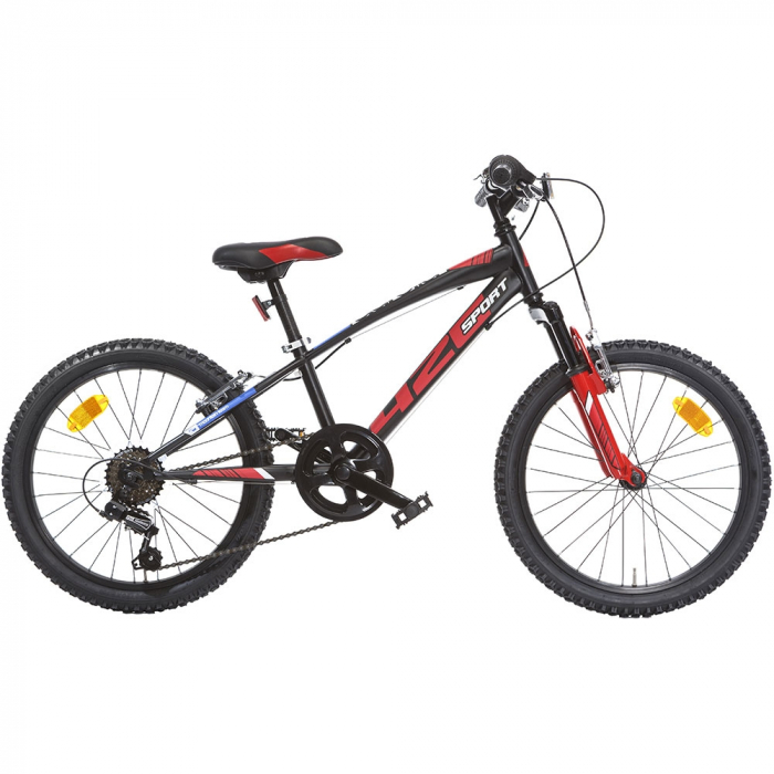 Bicicleta copii Dino Bikes 20' MTB baieti Sport negru cu 6 viteze si suspensie [1]