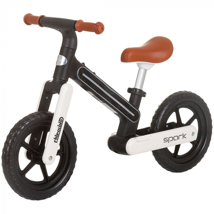Bicicleta fara pedale Chipolino Spark black white [1]