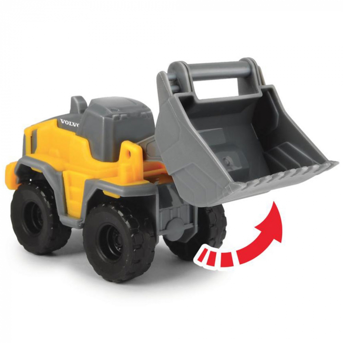 Camion Dickie Toys Mack Volvo Micro Builder cu remorca, buldozer si camion basculant [5]