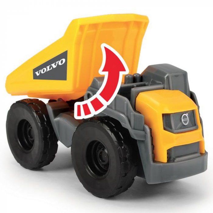 Camion Dickie Toys Mack Volvo Micro Builder cu remorca, buldozer si camion basculant [4]
