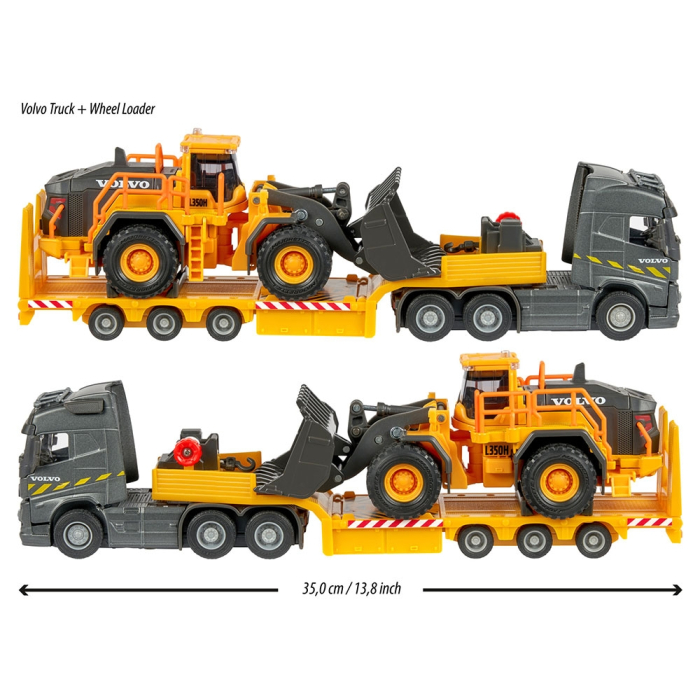 Camion Majorette Volvo cu remorca si buldozer [4]