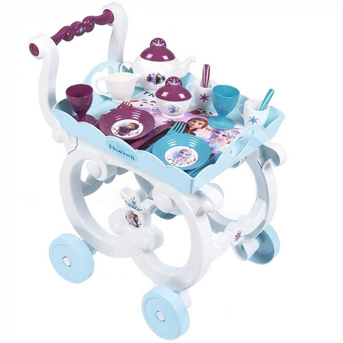 Carucior servire ceai Smoby Frozen 2 XL cu 17 accesorii [1]