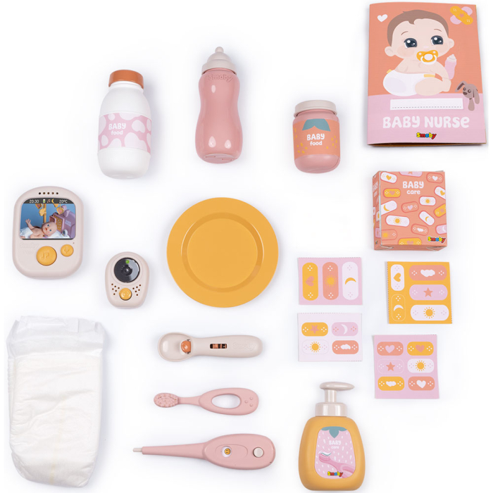 Centru de ingrijire pentru papusi Smoby Baby Nurse Cocoon Nursery 3 in 1 cu 16 accesorii [3]