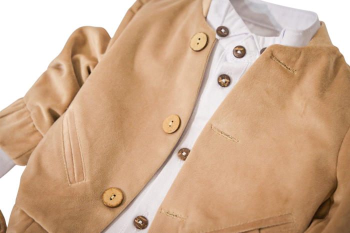 Compleu Aris din catifea cu gecuta tip aviator [5]
