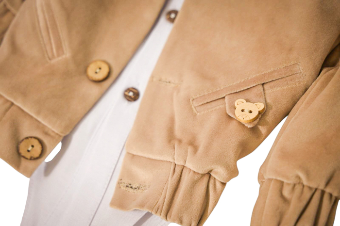 Compleu Aris din catifea cu gecuta tip aviator [2]