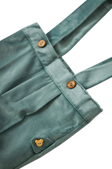 Compleu Aris din catifea verde menta cu gecuta tip aviator [2]