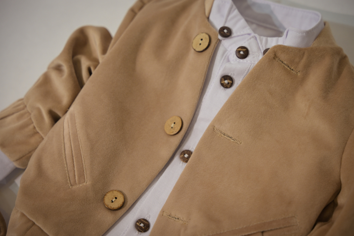 Compleu Aris din catifea cu gecuta tip aviator [3]