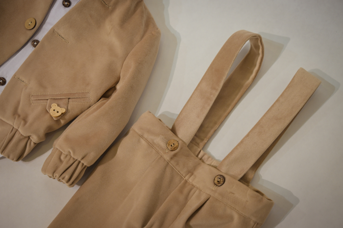 Compleu Aris din catifea cu gecuta tip aviator [4]