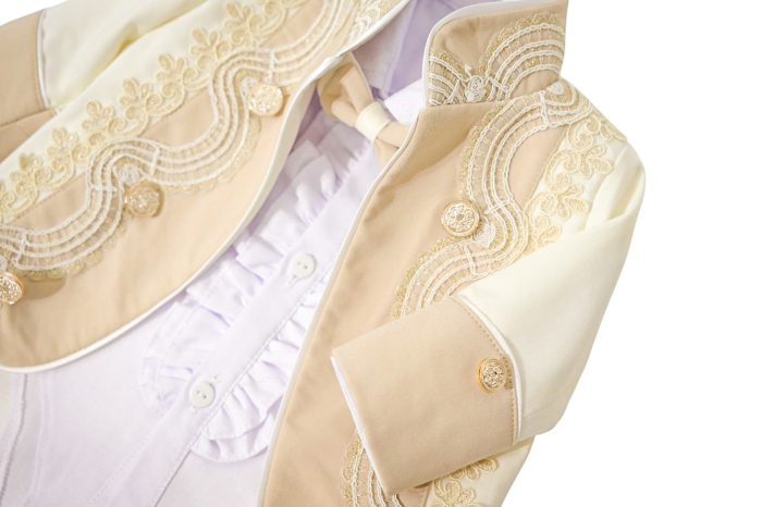 Costum Elegant Botez Băieți „Royal Beige” – 5 Piese [2]
