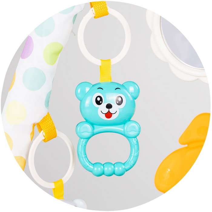 Covoras de joaca cu pian Chipolino Zoo Party blue [6]