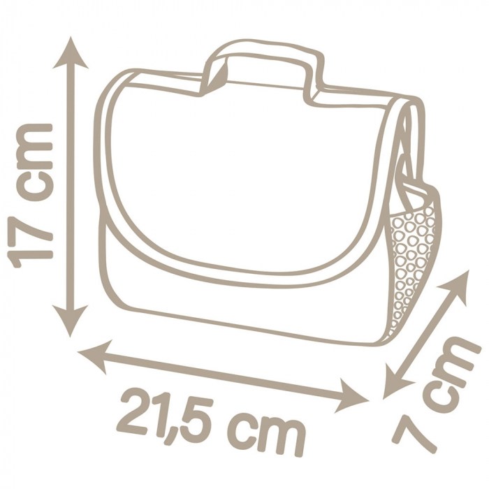 Gentuta de infasat pentru papusa Smoby Baby Nurse Changing Bag crem cu accesorii [3]