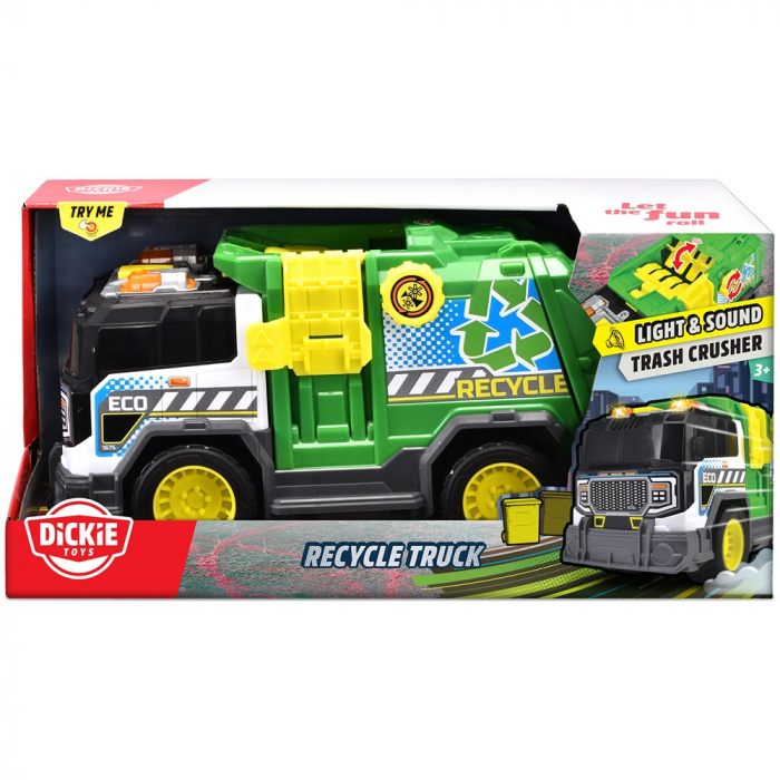 Masina de gunoi Dickie Toys Recycle Truck 30 cm cu lumini si sunete [10]