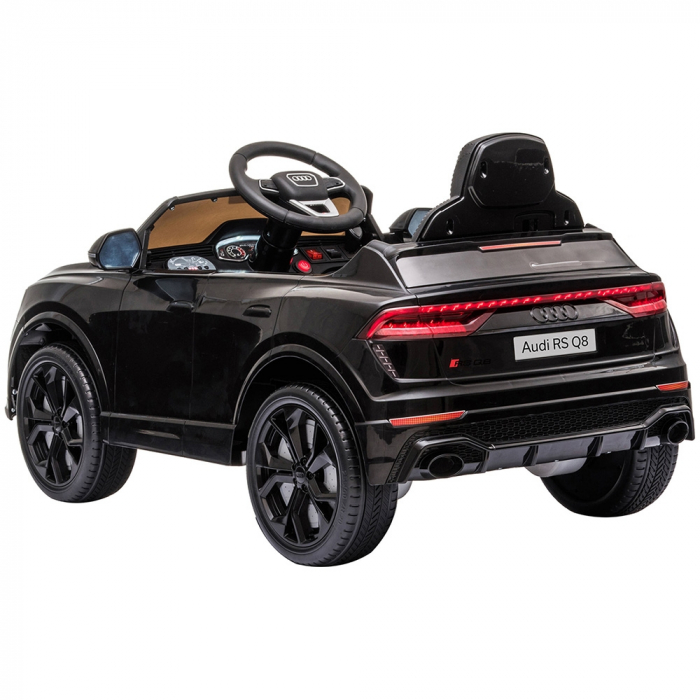 Masinuta electrica Chipolino Audi RS Q8 cu scaun din piele si roti EVA black [4]