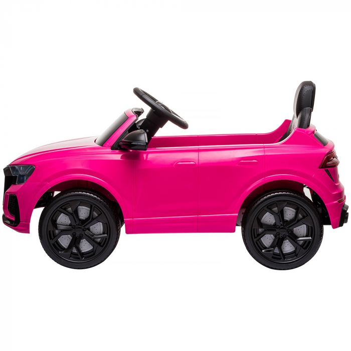Masinuta electrica Chipolino Audi RS Q8 cu scaun din piele si roti EVA pink [3]