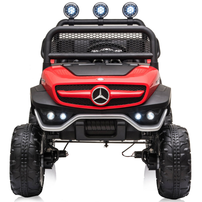 Masinuta electrica Chipolino OffRoad Mercedes Unimog cu scaun din piele si roti EVA red [2]