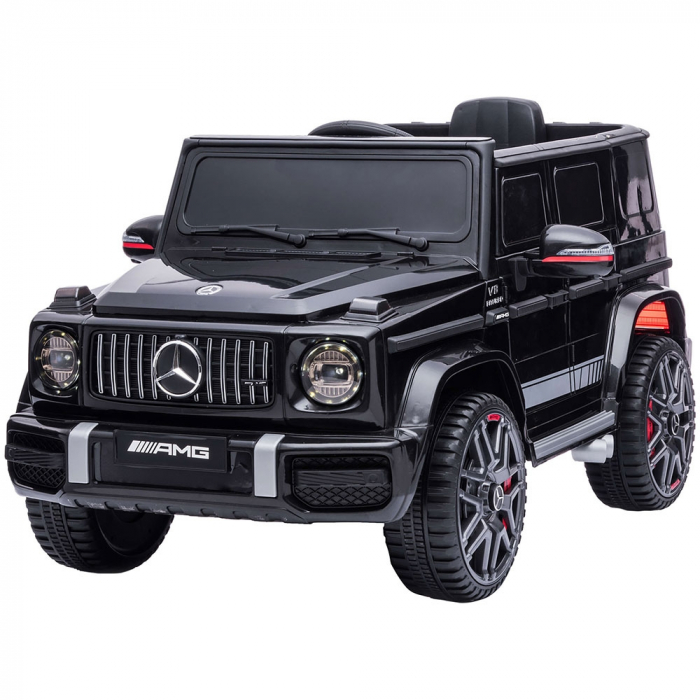 Masinuta electrica Chipolino SUV Mercedes G63 AMG cu scaun din piele si roti EVA black [1]