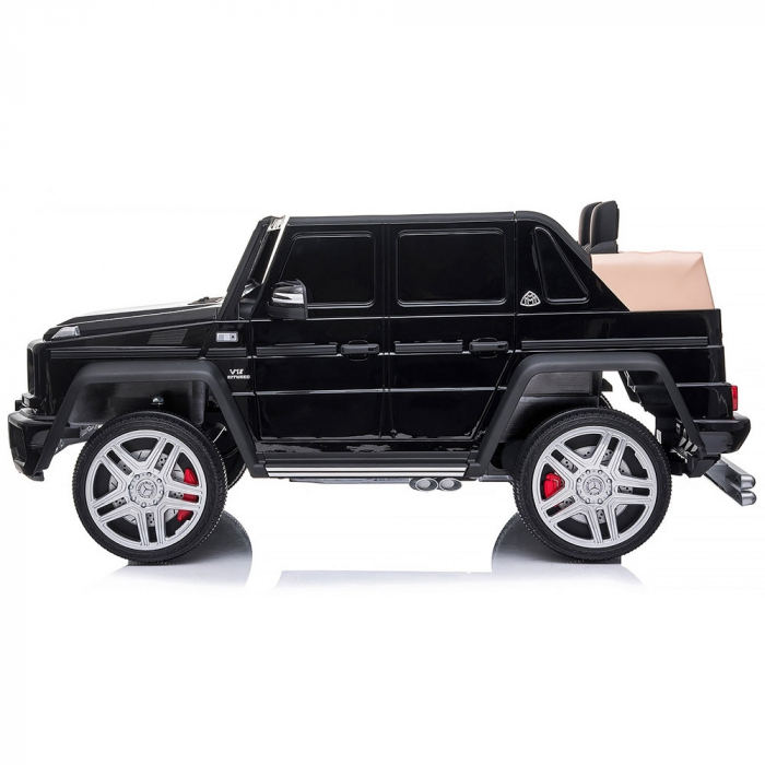 Masinuta electrica Chipolino SUV Mercedes Maybach G650 black cu scaun din piele si roti EVA [3]