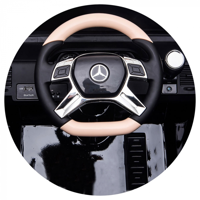 Masinuta electrica Chipolino SUV Mercedes Maybach G650 black cu scaun din piele si roti EVA [9]