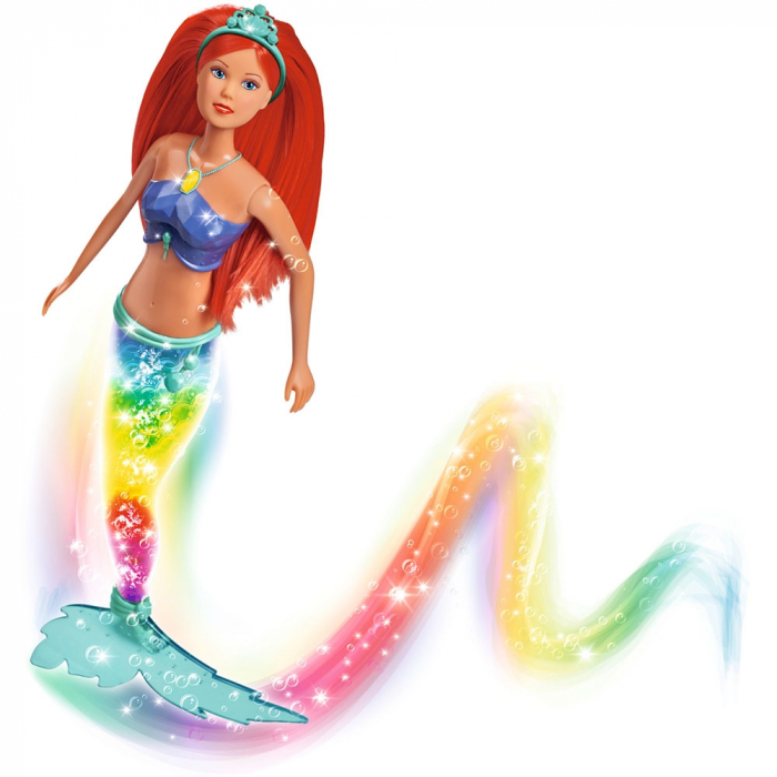 Papusa Simba Steffi Love Sparkle Mermaid 29 cm cu lumini [5]