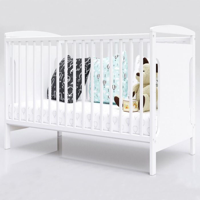 Patut copii din lemn Hubners Karly 120x60 cm alb [4]