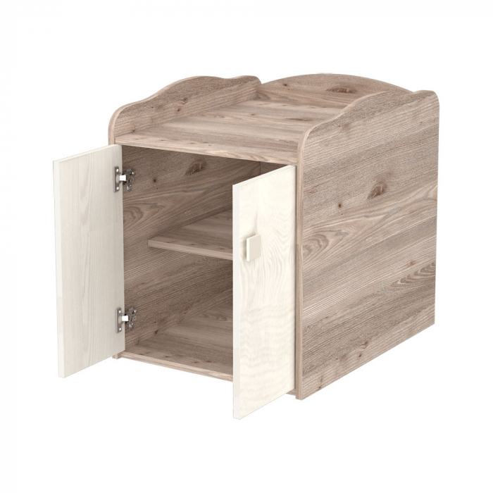 Patut copii transformabil din lemn cu 2 sertare Hubners Sofia Maxi Kombi 120x70 cm crem nisip [3]