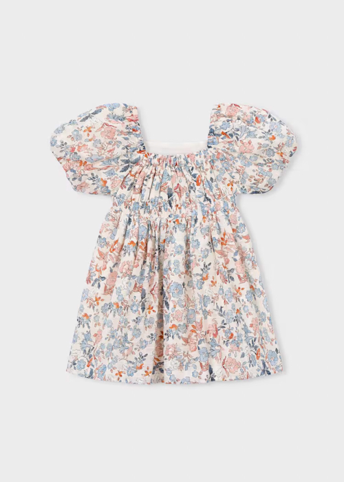 Rochie cu flori si maneci bufante [3]