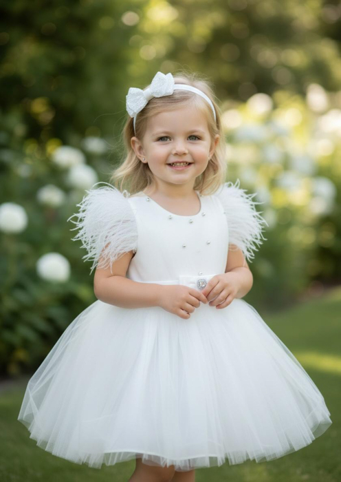 Rochie elegantă Corina ivory pentru fetițe 2–12 ani [3]
