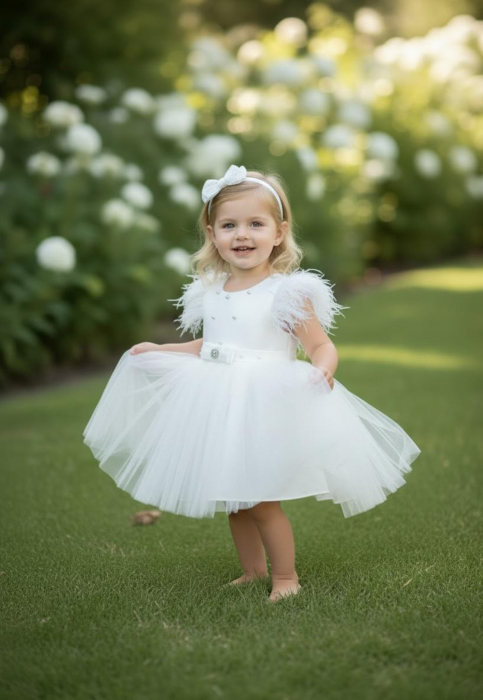 Rochie elegantă Corina ivory pentru fetițe 2–12 ani [2]