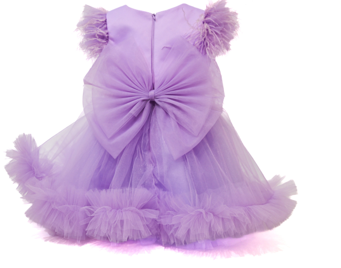 Rochie Karina mov cu pene [3]