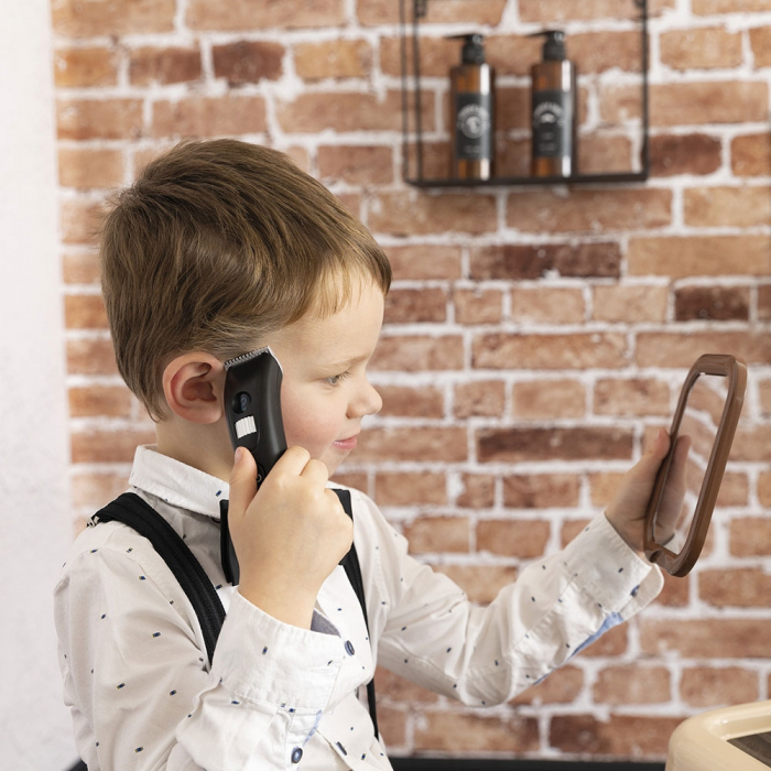 Salon coafura pentru copii Smoby Barber Shop, Barber and Cut negru [11]