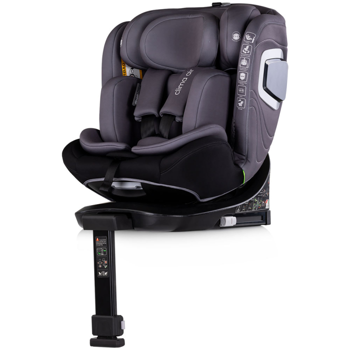 Scaun auto Chipolino Clima Air I-Size 40-150 cm cu sistem Isofix si sezut rotativ anthracite [2]