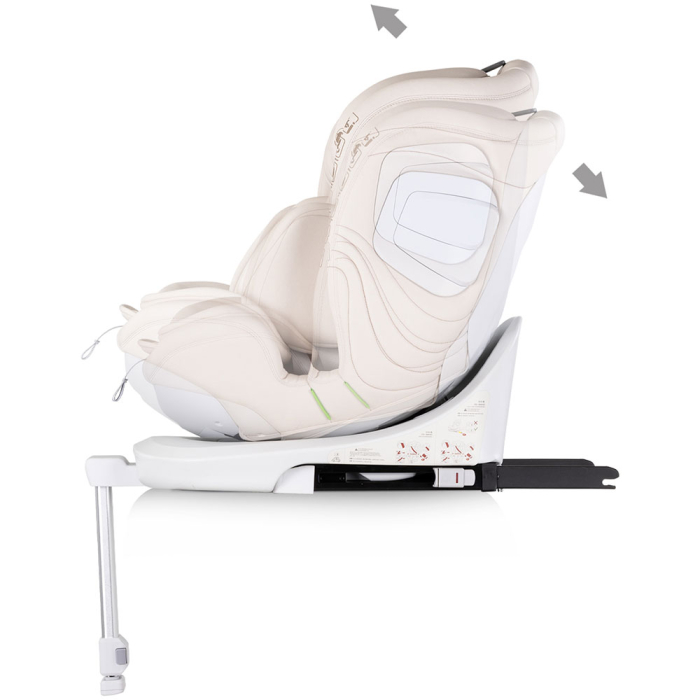 Scaun auto Chipolino Clima Air I-Size 40-150 cm cu sistem Isofix si sezut rotativ biscotta [5]