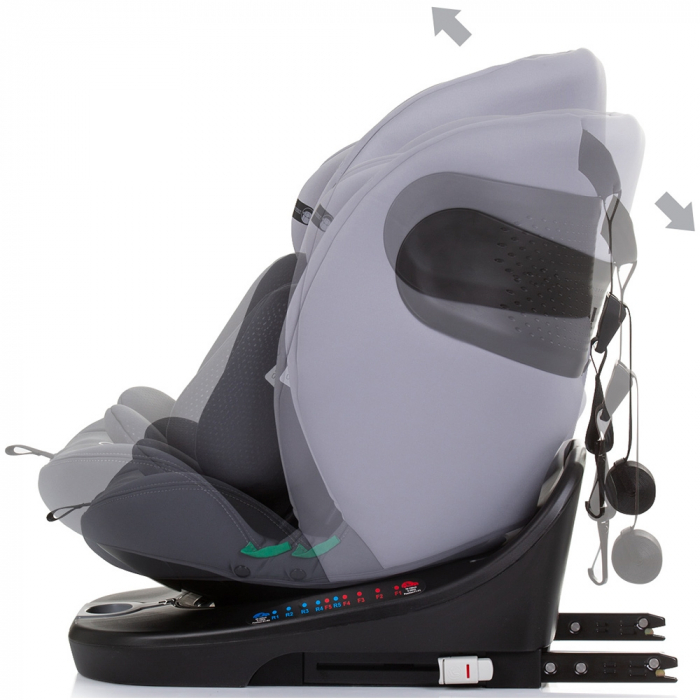 Scaun auto Chipolino Motion I-Size 40-150 cm granite cu sistem Isofix [5]