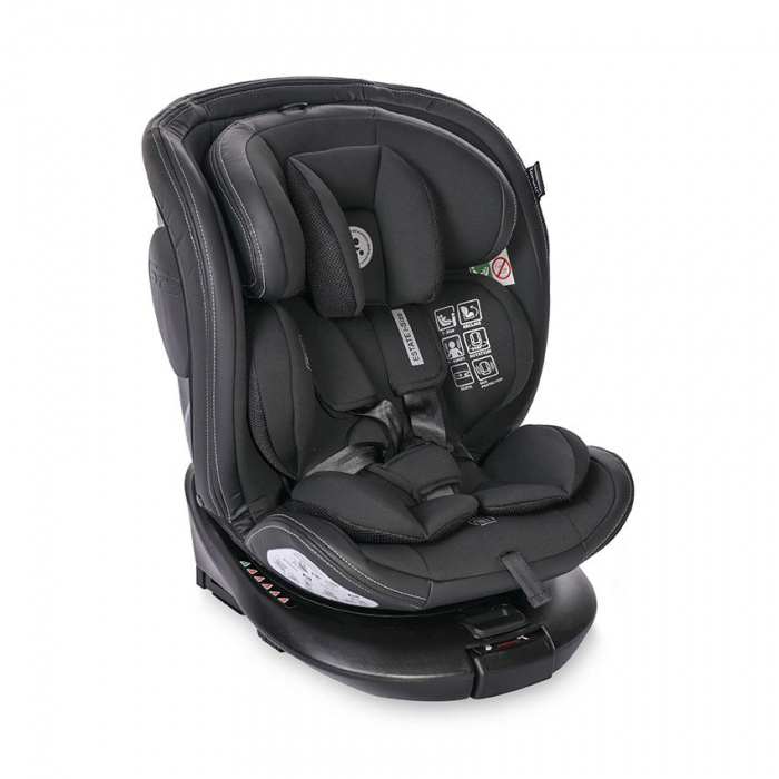 Scaun auto Estate, isofix, cu picior de sprijin, baza rotativa 360 grade, de la 0 luni pana la 12 ani, 40-150 cm [2]