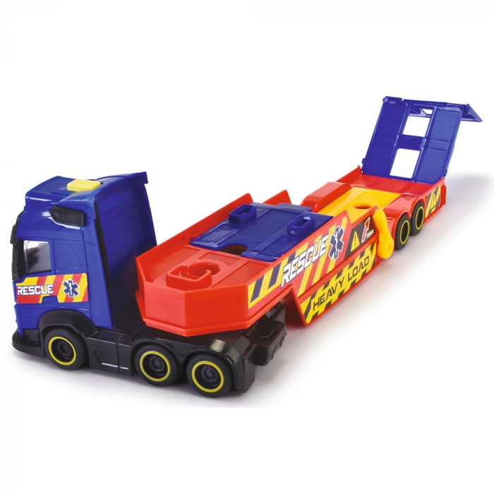 Set Dickie Toys Rescue Transporter 40 cm cu camion, masina, elicopter si accesorii [10]