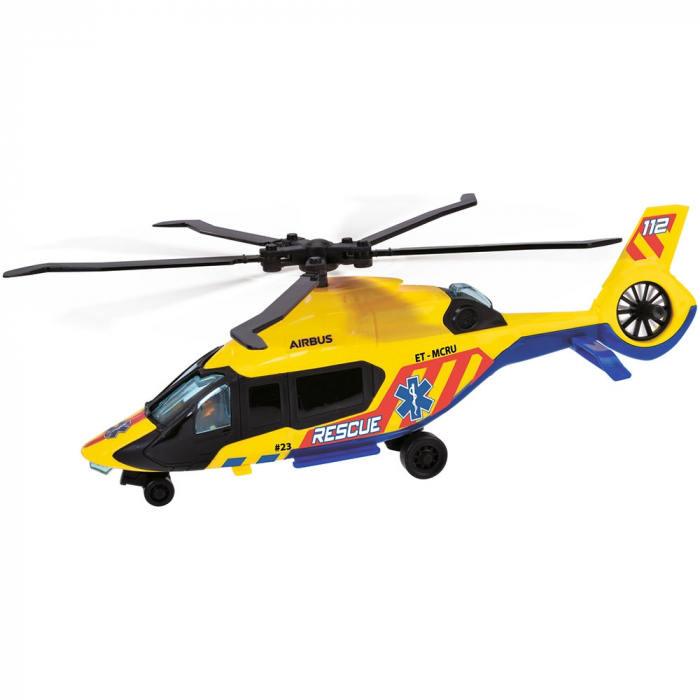Set Dickie Toys Rescue Transporter 40 cm cu camion, masina, elicopter si accesorii [5]