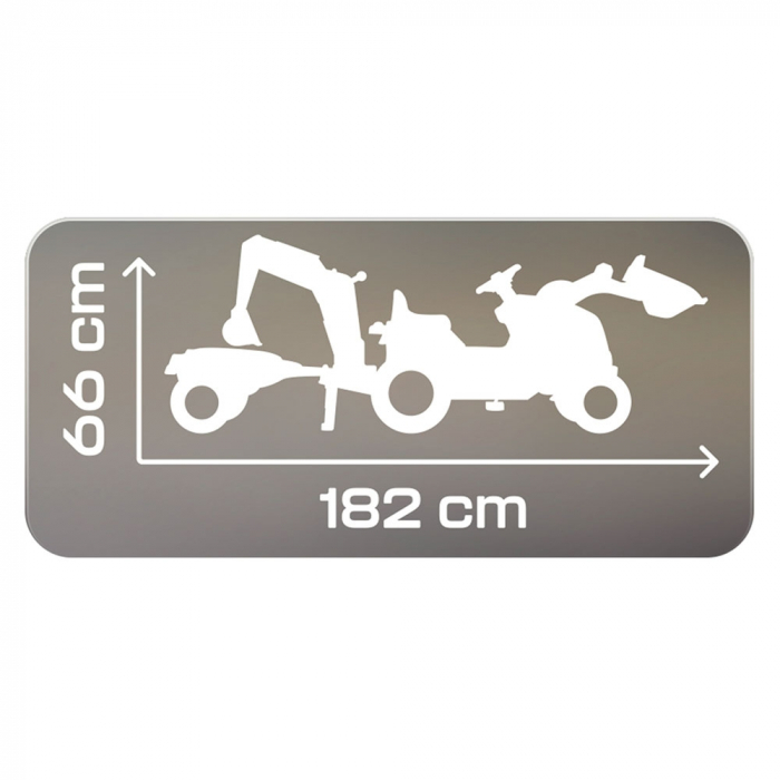 Tractor cu pedale si remorca Smoby Builder Max galben [7]
