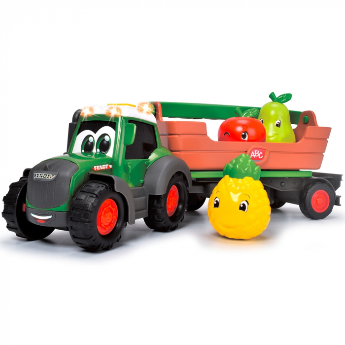 Tractor Simba ABC Freddy Fruit Trailer 30 cm cu lumini, sunete, remorca si figurine [4]