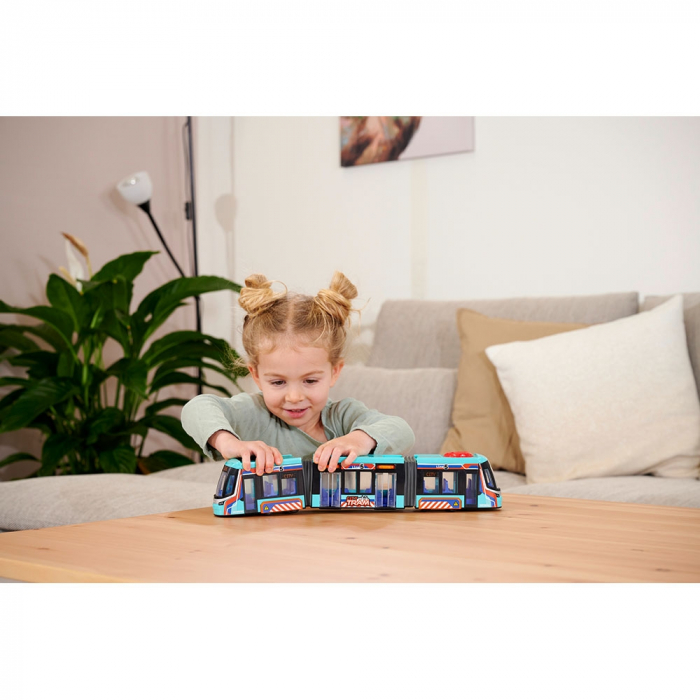 Tramvai Dickie Toys Siemens City Tram 41,5 cm albastru [6]