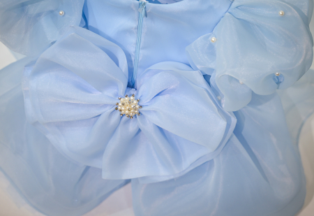 Rochie botez Olga bleo din organza [3]