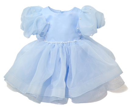 Copii 2-12 ani - Rochie botez Olga bleo din organza 2-12 Ani